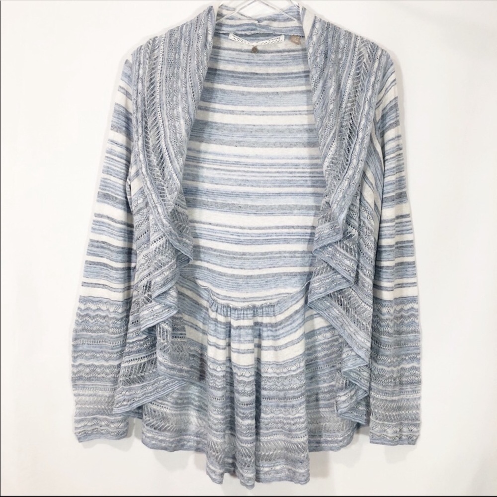 Knitted & Knotted Blue Lightweight Cardigan Size Medium